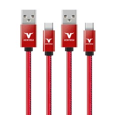 벤토사 MAX2.4 C타입 레더 고속케이블 벨벳레드, 2개, 1m 가전디지털/휴대폰 액세서리 반품 최저가 4,040원