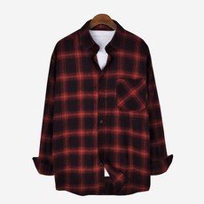 가이스토리 남성용 긴팔 남방 캐주얼 오버핏 이븐 체크 셔츠 패션의류/잡화/남성패션 반품 최저가 13,900원