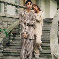 파란 커플용 베이직 체크 잠옷 상하의 세트 패션의류/잡화/속옷/잠옷 반품 최저가 17,950원