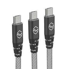 신지모루 메쉬 마이크로 5핀 고속 충전 케이블 2m, 블랙, 3개 가전디지털/휴대폰 액세서리 반품 최저가 6,260원