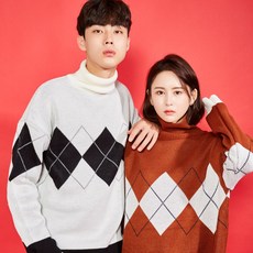 네스파 아가일 목폴라 니트 티셔츠 SQQ_0003 패션의류/잡화/남녀 공용 의류 반품 최저가 14,840원