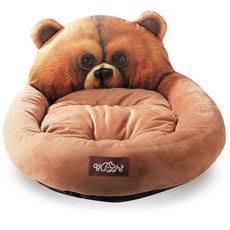 멍냥 반려동물 3D 프린트 마약침대 쿠션, 곰돌이, 1개 undefined/undefined 반품 최저가 10,240원