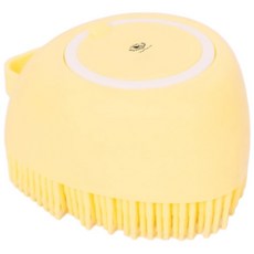 딩동펫 반려동물 하트 실리콘 샴푸브러쉬 9×5.8×8cm, 옐로우, 1개 반려동물용품/강아지 용품 반품 최저가 5,690원