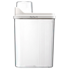 딩동펫 반려동물 투명 밀폐 사료통, 화이트, 2.5L, 1개 undefined/undefined 반품 최저가 4,230원