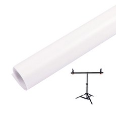 PVC 촬영배경지 화이트 128 x 60 cm + 거치대 소형, 1세트 가전디지털/카메라 반품 최저가 35,250원