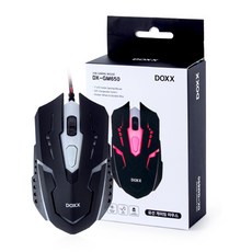 DOXX LED 유선 게이밍 마우스, 블랙, DX-GM650 가전디지털/키보드/마우스 반품 최저가 6,060원