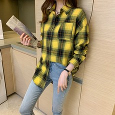 루나걸 레반 체크 셔츠 패션의류/잡화/여성패션 반품 최저가 12,280원