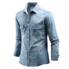 다꾸앙 남성용 네버랜드 긴팔 데님 청 셔츠 C02D14_sd1860 패션의류/잡화/남성패션 반품 최저가 28,720원