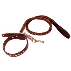애구애구 중형견 / 대형견 트위스트 가죽 목줄 M, 브라운, 1세트 반려동물용품/펫티켓 산책용품 반품 최저가 9,040원