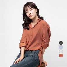 캐럿 여성용 찰랑 롤업 셔츠 블라우스 패션의류/잡화/여성패션 반품 최저가 6,700원