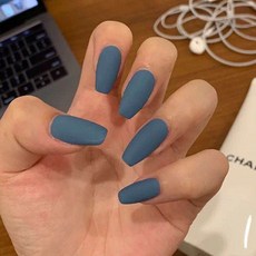 마켓감성 매트 원컬러 네일팁, 4개, 블루 뷰티/네일 반품 최저가 10,870원
