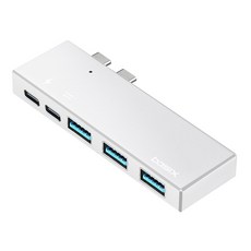 베이식스 썬더볼트 맥북 프로 C타입 USB3.0 5in1 멀티허브 P2, 실버, 1개 가전디지털/PC부품 반품 최저가 11,880원