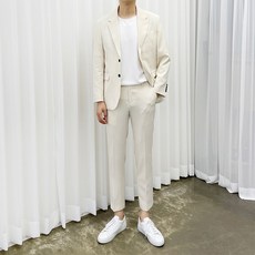 아도르클래식 모던 린넨 스판 캐주얼 빅사이즈 통기성 정장세트 패션의류/잡화/남성패션 반품 최저가 62,340원