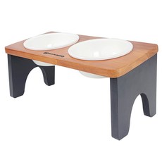 모나지오 스위트 시리즈 키높이형 반려동물 원목식기, 네츄럴 블랙, 1개 반려동물용품/강아지 용품 반품 최저가 13,700원