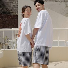 파란 커플용 베이직 깅엄체크 5부 파자마 바지 2p 패션의류/잡화/속옷/잠옷 반품 최저가 8,950원