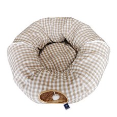 딩동펫 고양이 톤톤 체크 숨숨집 터널놀이터, 베이지, 1개 undefined/undefined 반품 최저가 25,500원