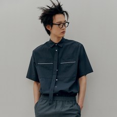 하이투 프론트 플라이 파이핑 반팔 셔츠 패션의류/잡화/남녀 공용 의류 반품 최저가 46,400원