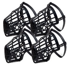 아리코 고양이와 강아지 입커버 3호, 블랙, 4개 반려동물용품/펫티켓 산책용품 반품 최저가 4,560원