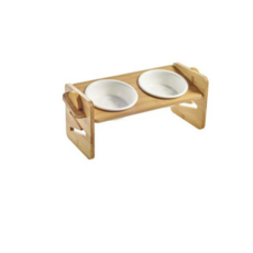 메이크그레이트 반려동물 높이조절 나무식기 2구형, 1개 반려동물용품/강아지 용품 반품 최저가 5,310원