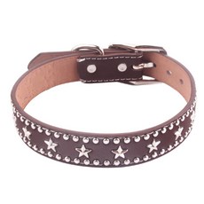 어코랄 반려동물 가죽 목줄, 다크브라운, 1개 반려동물용품/펫티켓 산책용품 반품 최저가 8,100원