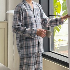 어나더디 커플용 긴팔 투톤무드 체크 파자마 패션의류/잡화/속옷/잠옷 반품 최저가 24,800원