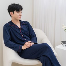 에이원 남성용 기모 단색 카라 잠옷 상하의 세트 패션의류/잡화/속옷/잠옷 반품 최저가 14,880원