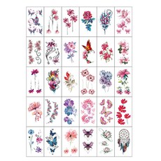문신 헤나 레터링 타투 스티커 보태니컬 가든 플라워 30종 세트, 혼합색상, 1세트 뷰티/메이크업 반품 최저가 5,130원