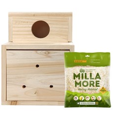 펫츠핸들러 원목 잉꼬 앤 모란 앵무새 알통 중소형 HL-105 + 밀라모어 네스팅 베딩 세트, 혼합색상, 1세트 반려동물용품/소동물/가축용품 반품 최저가 9,770원