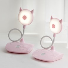 샛별하우스 악마 LED 스탠드 2p + USB 충전 어댑터 2p + USB 전원선 2p 세트, 핑크 가전디지털/생활가전 반품 최저가 4,760원