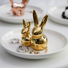 레이스빈 골드 쌍토끼 악세사리 트레이, 1개 패션의류/잡화/남성패션 반품 최저가 5,920원