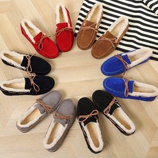 여성용 털안감 인조가죽 로퍼 리본 드라이빙 슈즈 YJ0134 패션의류/잡화/여성패션 반품 최저가 6,180원