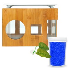 아쿠아테라 우드케이싱 어항 AMZ-W30 + 베타침대 + 바닥재 1kg + LED 등커버 세트, 블루(바닥재), 1개 반려동물용품/관상어 용품 반품 최저가 28,880원