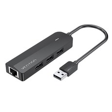 벤션 USB 랜카드 3포트 멀티 허브 CHPBB, 블랙, 1개 undefined/undefined 반품 최저가 20,060원