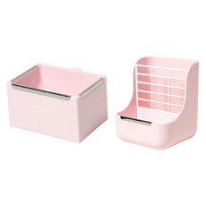 카르노코리아 소동물 두가지타입 먹이통 세트, 핑크, 1세트 반려동물용품/소동물/가축용품 반품 최저가 9,360원