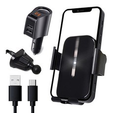 오토서치 차량용 고속 무선충전 휴대폰 거치대 + 퀄컴 3.0 전압볼트게이지 USB 3포트 고속시거잭, 블랙, AD-KF8(시거잭) 가전디지털/차량용 디지털 반품 최저가 11,540원