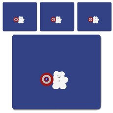 바니베어 큐티 프렌즈 일러스트 게임 마우스패드 20 x 24 cm, 05, 4개 가전디지털/키보드/마우스 반품 최저가 7,040원