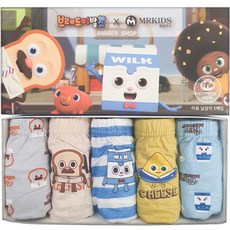 엠알키즈 남아용 브레드이발소 브래드홀릭 삼각팬티 5종 세트 패션의류/잡화/유아동패션 반품 최저가 9,900원