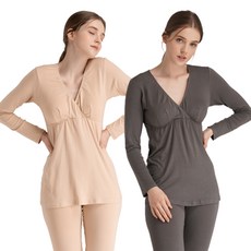 뉴니끄 면모달 솔리드 임산부 내의 상의 2종 + 하의 2종 세트 패션의류/잡화/속옷/잠옷 반품 최저가 36,260원