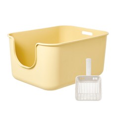 강집사 고양이 초대형 플러스 화장실 + 흔들지마 플라스틱 모래삽, 옐로(화장실), 1개 반려동물용품/고양이 용품 반품 최저가 51,800원
