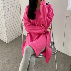 빅걸스토리 여성용 하모니 브이넥 트임 롱 티셔츠 패션의류/잡화/여성패션 반품 최저가 13,140원