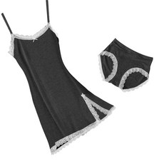 세븐어클락 레이스 트임 뷔스티에 슬립 끈조절 원피스 세트 패션의류/잡화/속옷/잠옷 반품 최저가 9,240원