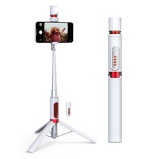셀루미 LED 줌기능 블루투스 셀카봉 삼각대 SEL-ZM900G + 리모컨 세트, SEL-ZM900G(화이트 + 레드), 1개 가전디지털/1인방송 전문관 반품 최저가 30,870원