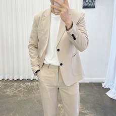 아도르클래식 텐즈 봄 여름 캐주얼 수트 결혼식 빅사이즈 슬림핏 정장세트 패션의류/잡화/남성패션 반품 최저가 64,260원