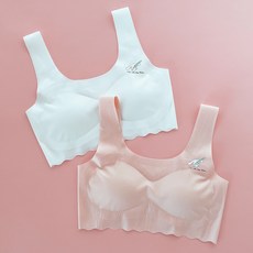 주니데이 심리스 마카롱 학생 브래지어 2종 세트 패션의류/잡화/유아동패션 반품 최저가 12,020원