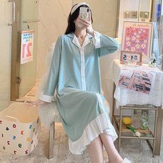 에스텔라 임산부 카라넥 프릴 원피스 잠옷 undefined/undefined 반품 최저가 6,640원