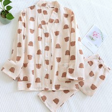 베어 패턴 파자마 세트 패션의류/잡화/속옷/잠옷 반품 최저가 36,140원