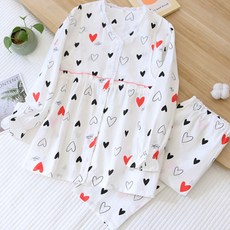 하트 패턴 파자마 세트 패션의류/잡화/속옷/잠옷 반품 최저가 29,450원