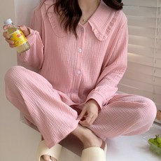 에스텔라 심플 디자인 주름진 잠옷 상하세트 패션의류/잡화/속옷/잠옷 반품 최저가 17,470원