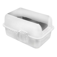 캣끗하개 하이탑 스텐 고양이 화장실, 화이트, 1개 반려동물용품/고양이 용품 반품 최저가 25,920원