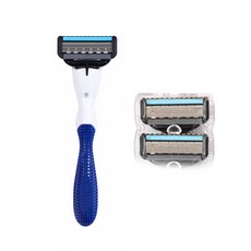 메디치트 여성용 스테인레스 스틸 5중날 면도기 블루 + 날 2p 세트, 1개 뷰티/바디 반품 최저가 3,580원